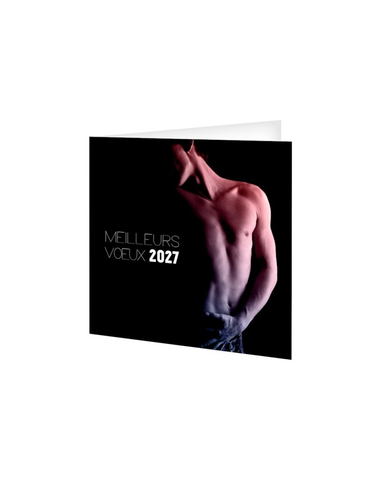 Carte de vœux Torse avec calendrier 2027 personnalisable