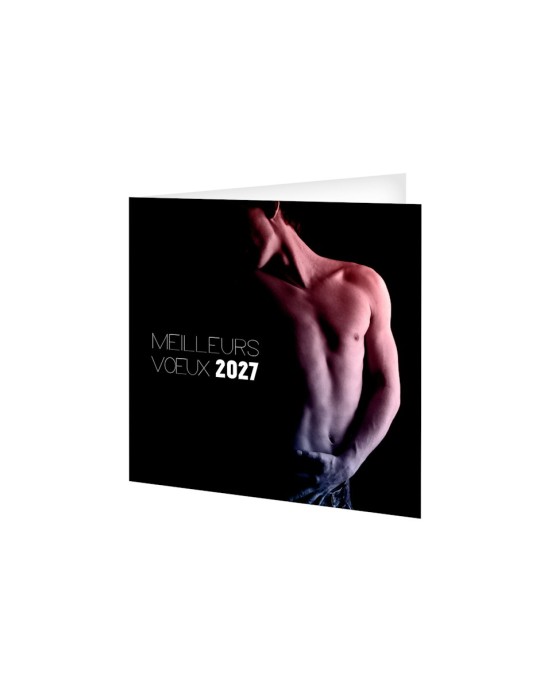 Carte de vœux Torse avec calendrier 2027 personnalisable