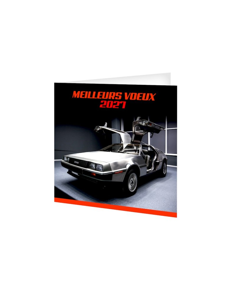Carte de vœux calendrier 2027 Voiture personnalisée