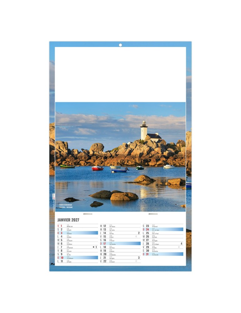 Calendrier éphéméride 2027 personnalisable Sam