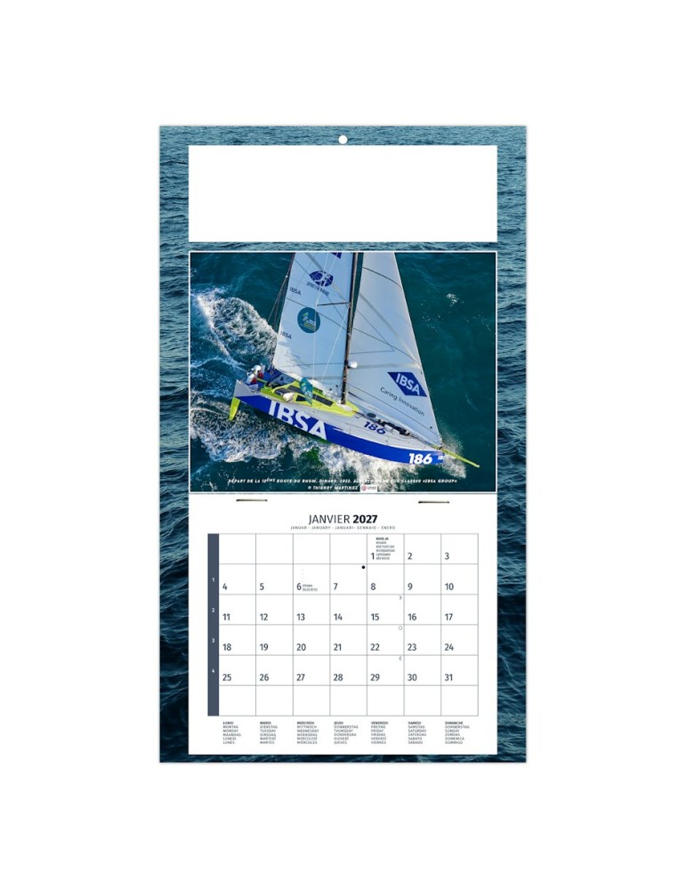 Calendrier mural 2027 Titouan, voile à personnaliser