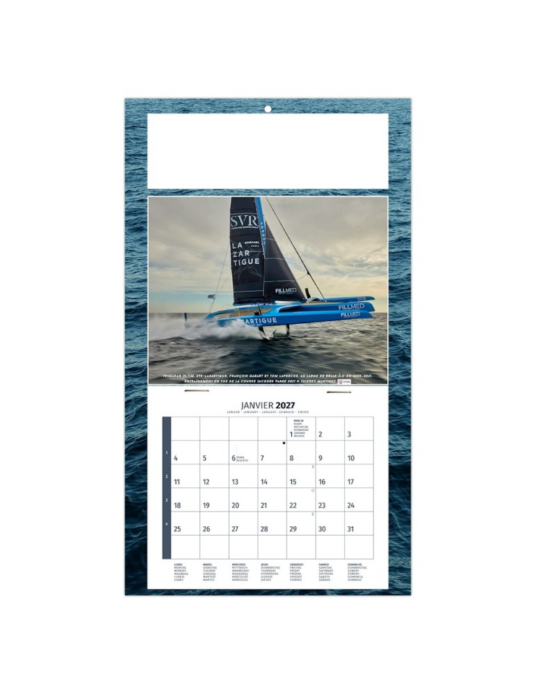 Calendrier mural 2027 Titouan, voile à personnaliser