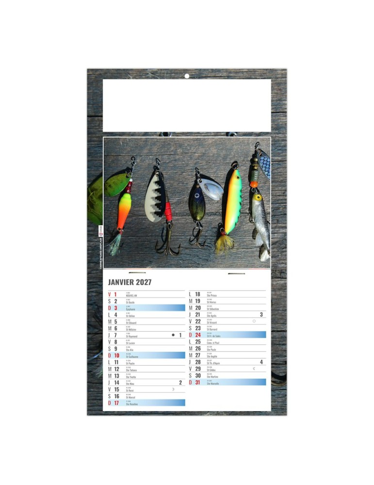 Calendrier illustré sur plaque 2027 Max personnalisable