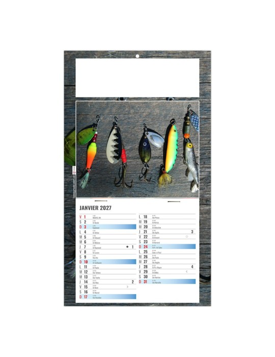 Calendrier illustré sur plaque 2027 Max personnalisable