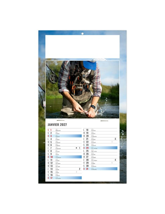 Calendrier illustré sur plaque 2027 Max personnalisable