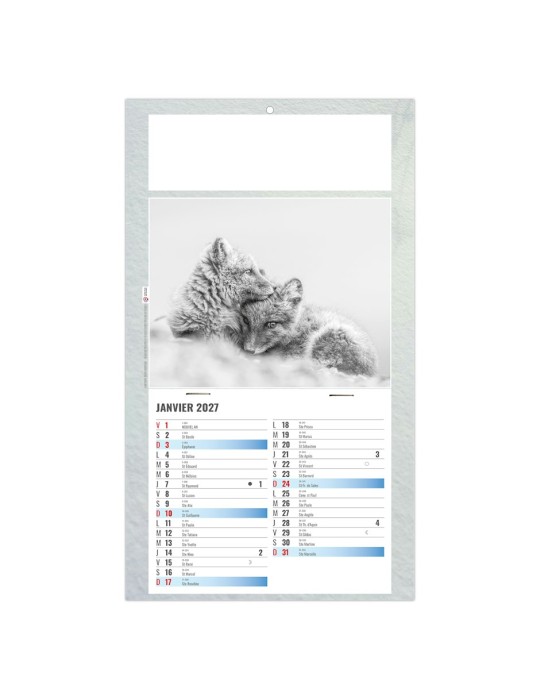Calendrier une vue 2027 Julietta à personnaliser