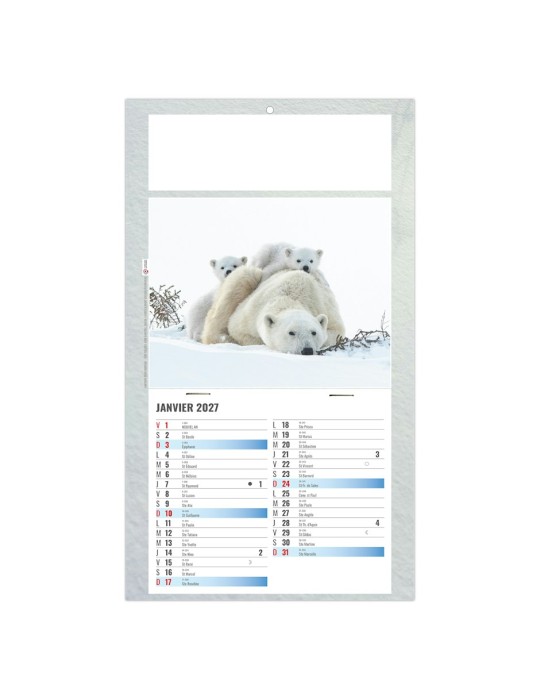 Calendrier une vue 2027 Julietta à personnaliser
