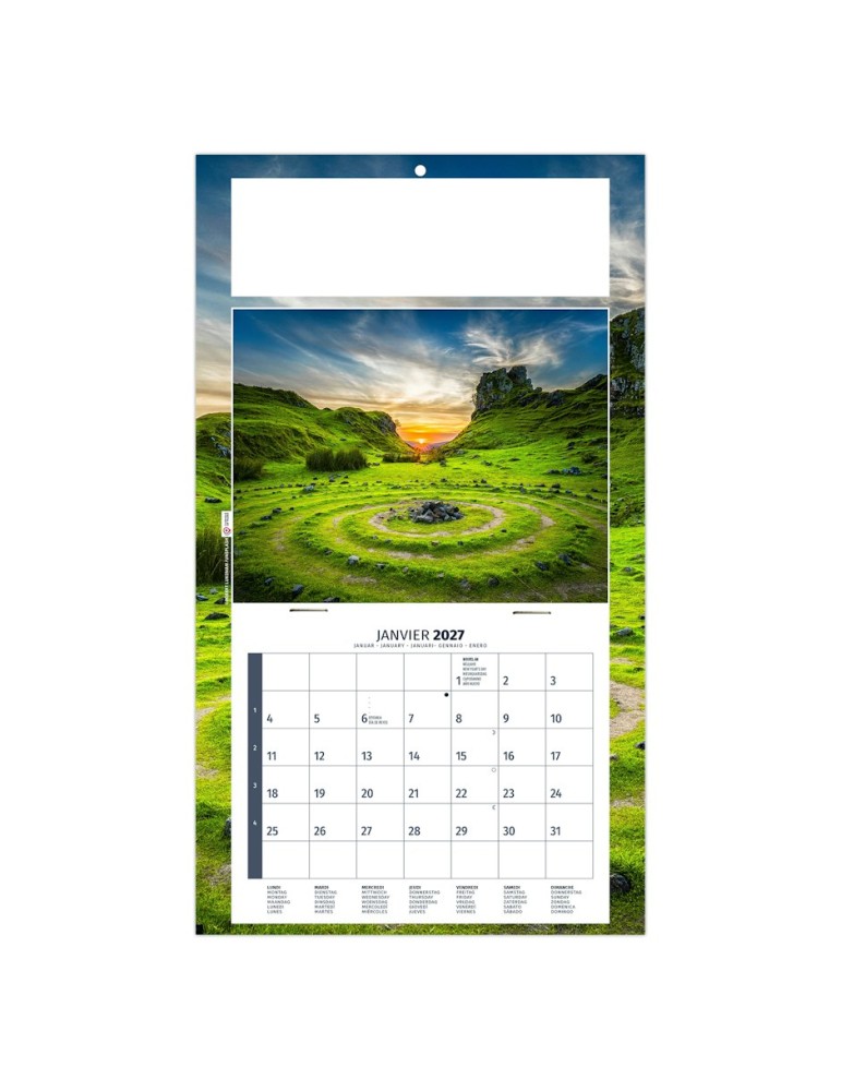 Calendrier mural Méditation 2027 à personnaliser