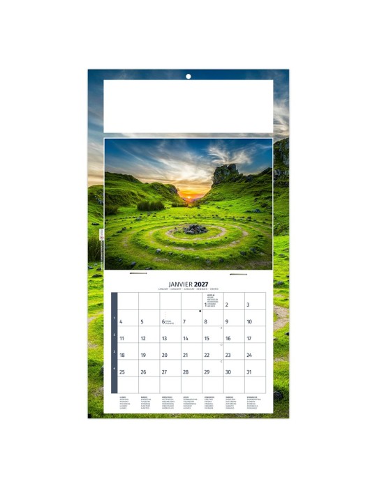 Calendrier mural Méditation 2027 à personnaliser