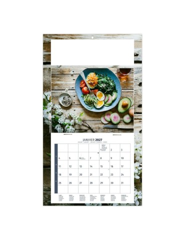 Calendrier mural 2027 Diet personnalisé, thème diététique
