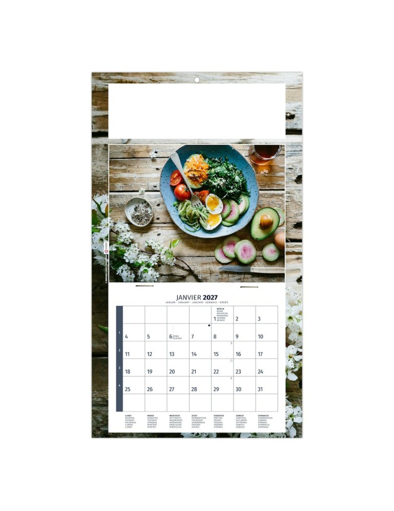 Calendrier mural 2027 Diet personnalisé, thème diététique