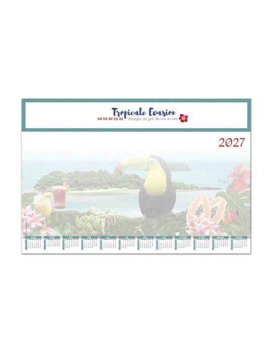 Sous-main calendrier Création 2027 à personnaliser