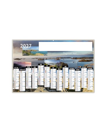 Calendrier bancaire illustré 2027 personnalisé Degemer Mat
