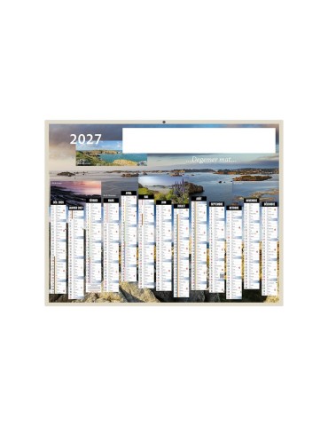 Calendrier bancaire illustré 2027 personnalisé Degemer Mat 2