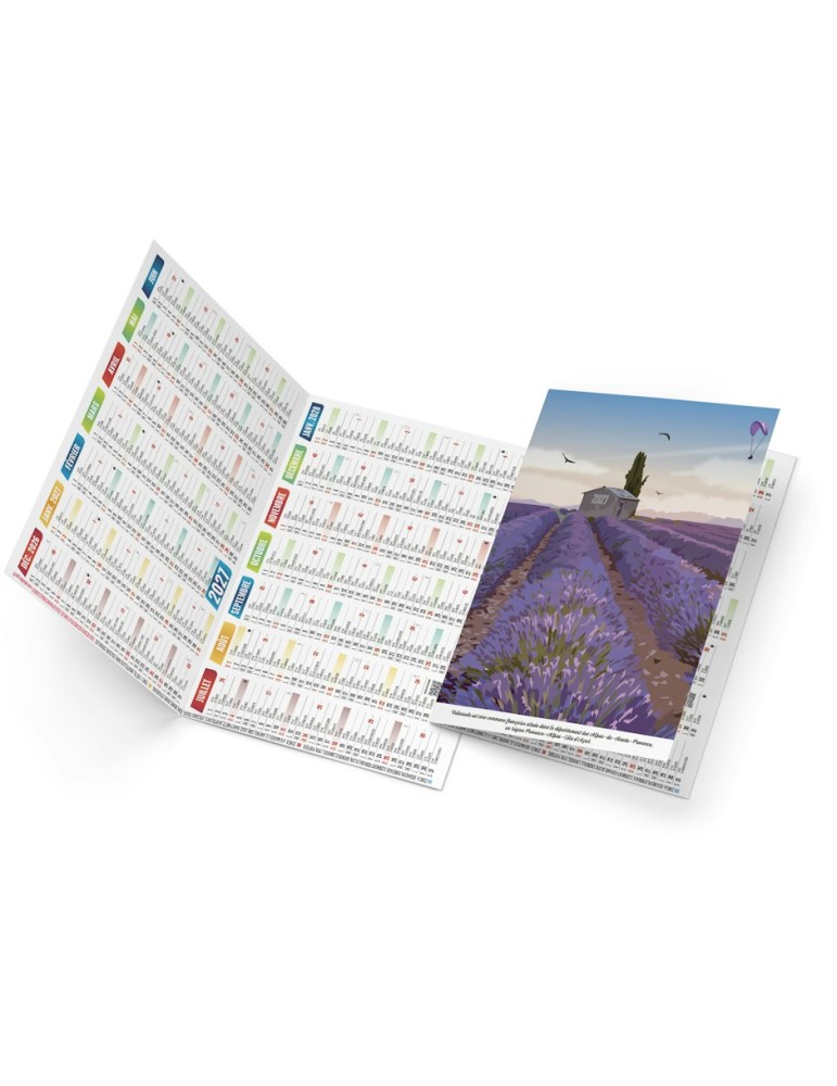 Calendrier de poche 2027 Lila illustré à personnaliser