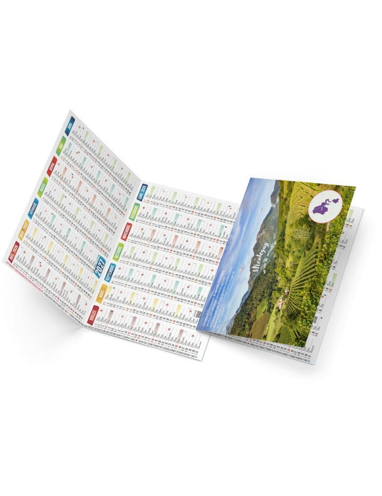 Calendrier de poche 2027 Arthur personnalisable, vignobles