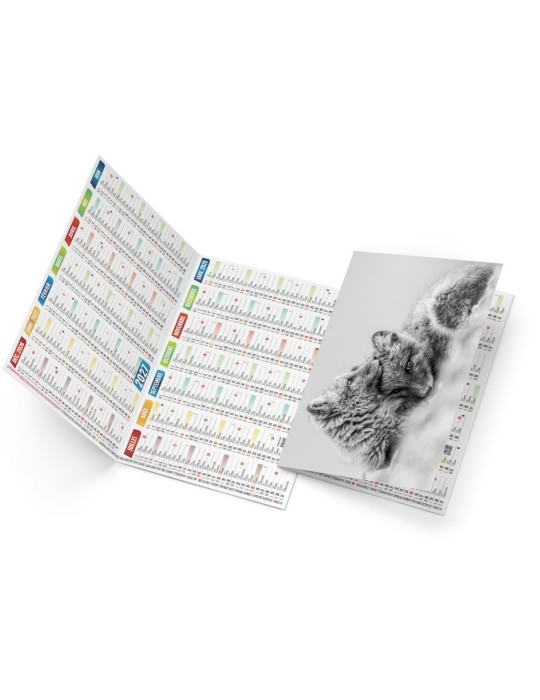 Calendrier de poche 2027 Tristan personnalisable, animaux des pôles