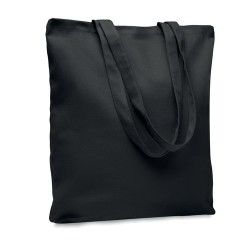 Sac shopping  en toile 270 gr/m² personnalisé RASSA COLOURED Matières : coton Couleurs : noir objet promo petit budget