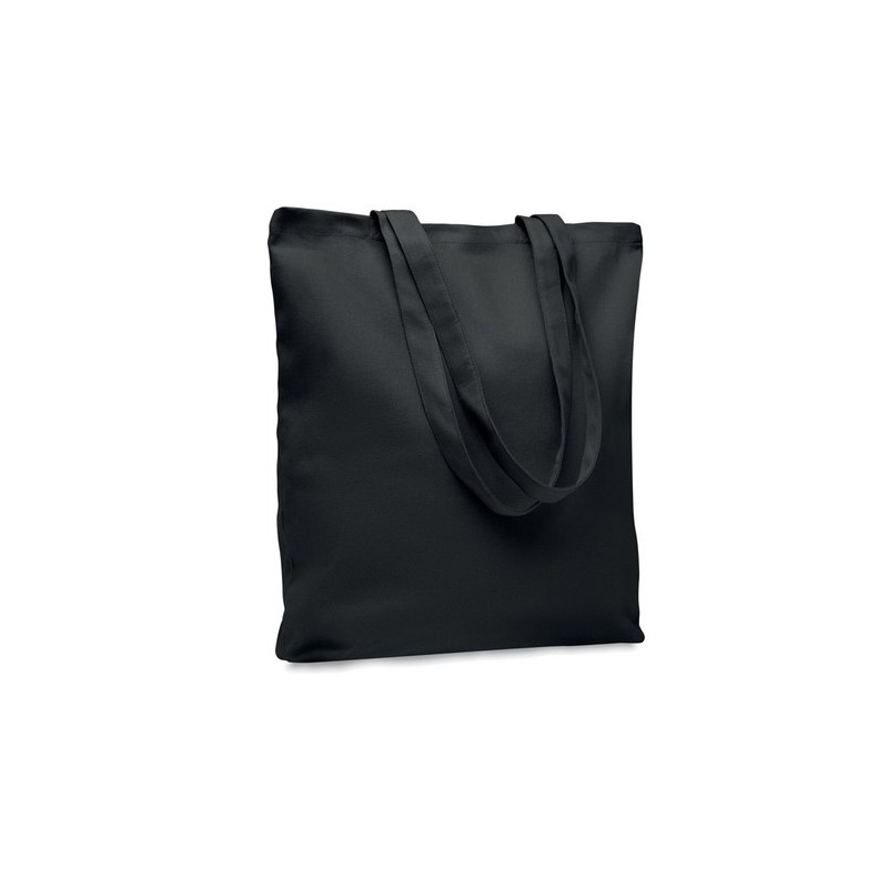 Sac shopping  en toile 270 gr/m² personnalisé RASSA COLOURED Matières : coton Couleurs : noir objet promo petit budget