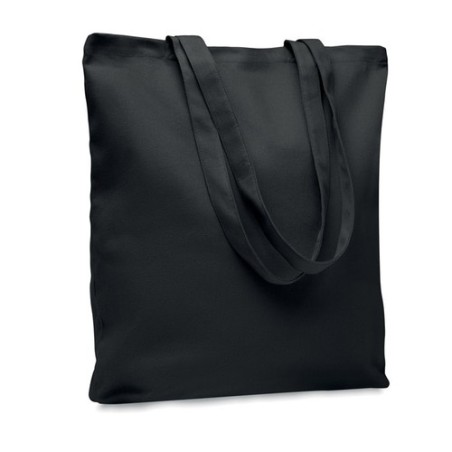 Sac shopping  en toile 270 gr/m² personnalisé RASSA COLOURED Matières : coton Couleurs : noir objet promo petit budget