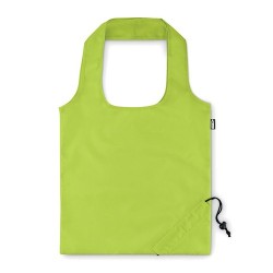 Sac de Courses Pliable Éco-responsable en RPET - FOLDPET Matières : PET recyclé Couleurs : vert citron goodies publicitaire évén