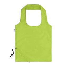 Sac de Courses Pliable Éco-responsable en RPET - FOLDPET Matières : PET recyclé Couleurs : vert citron cadeau client original