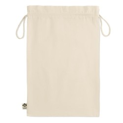 Sac cadeau  en coton biologique personnalisé L AMBER LARGE Matières : coton Couleurs : beige cadeau entreprise pas cher