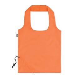 Sac de Courses Pliable Éco-responsable en RPET - FOLDPET Matières : PET recyclé Couleurs : orange impression logo haute qualité