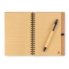 Carnet durable en liège avec stylo personnalisé - SONORA PLUSCORK Matières : papier recyclé Couleurs : noir personnalisable avec