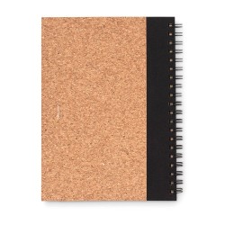 Carnet durable en liège avec stylo personnalisé - SONORA PLUSCORK Matières : papier recyclé Couleurs : noir cadeau entreprise pa