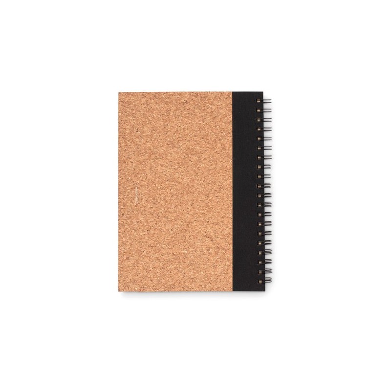 Carnet durable en liège avec stylo personnalisé - SONORA PLUSCORK Matières : papier recyclé Couleurs : noir cadeau entreprise pa