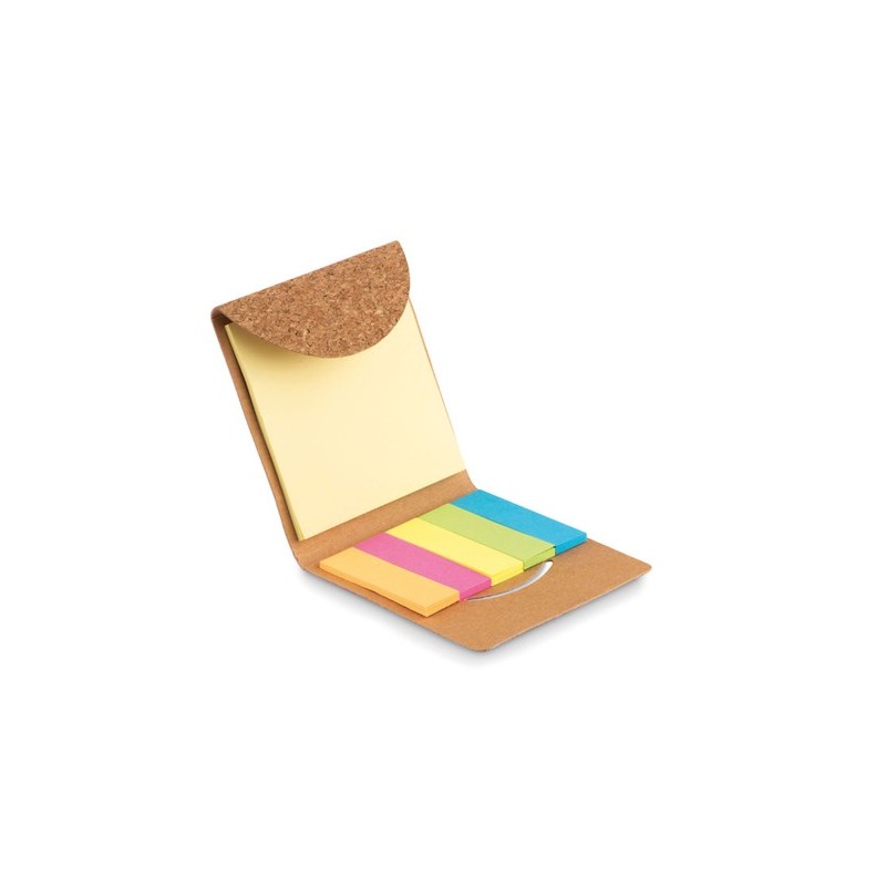 Bloc-notes personnalisé en liège - FOLDCORK Matières : papier Couleurs : beige cadeau entreprise pas cher
