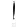 Lanyard Extensible Personnalisé avec Badge - ZIP Matières : PET Couleurs : noir marquage laser ultra précis