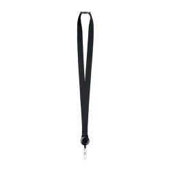 Lanyard Extensible Personnalisé avec Badge - ZIP Matières : PET Couleurs : noir cadeau collaborateur premium