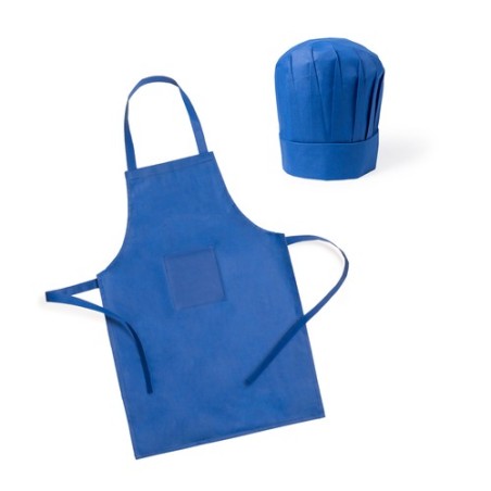 Tablier et Toque Enfant Personnalisables Éco-responsables Set Legox Matières : polypropylène (PP) Couleurs : rouge goodies publi