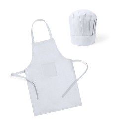 Tablier et Toque Enfant Personnalisables Éco-responsables Set Legox Matières : polypropylène (PP) Couleurs : rouge 2