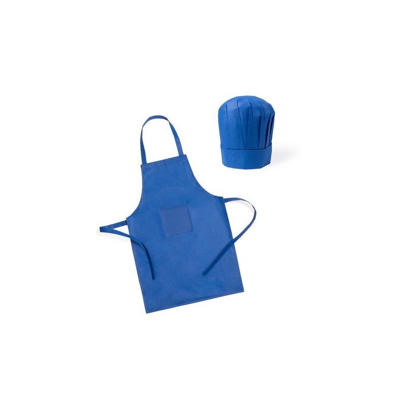 Tablier et Toque Enfant Personnalisables Éco-responsables Set Legox Matières : polypropylène (PP) Couleurs : blanc impression ha
