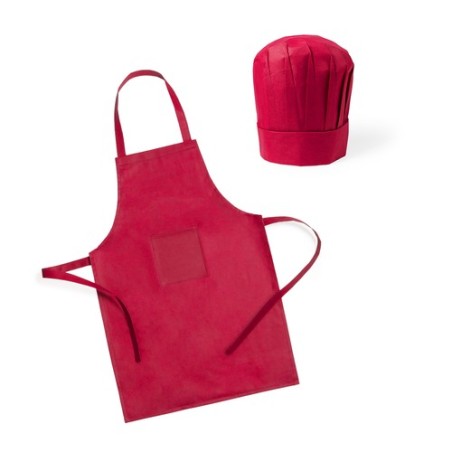 Tablier et Toque Enfant Personnalisables Éco-responsables Set Legox Matières : polypropylène (PP) Couleurs : blanc livraison exp