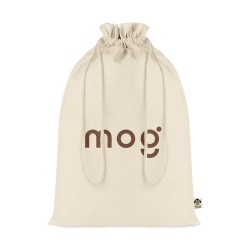 Sac cadeau  en coton biologique personnalisé L AMBER LARGE Matières : coton Couleurs : beige goodies publicitaire événementiel