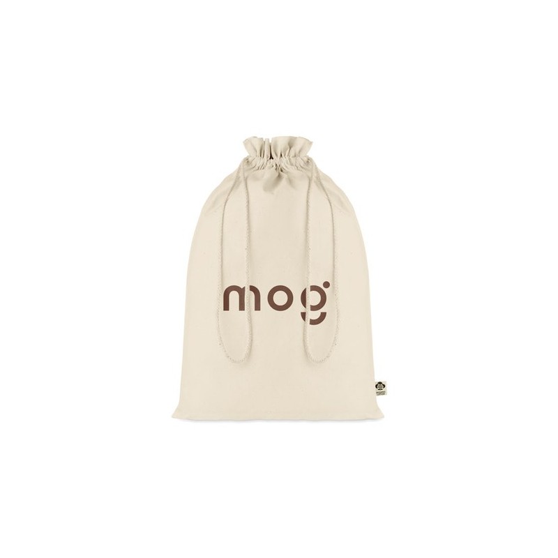 Sac cadeau  en coton biologique personnalisé L AMBER LARGE Matières : coton Couleurs : beige goodies publicitaire événementiel