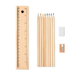 Set de 12 Crayons en Bois Personnalisés - TODO SET Matières : bois Couleurs : bois
