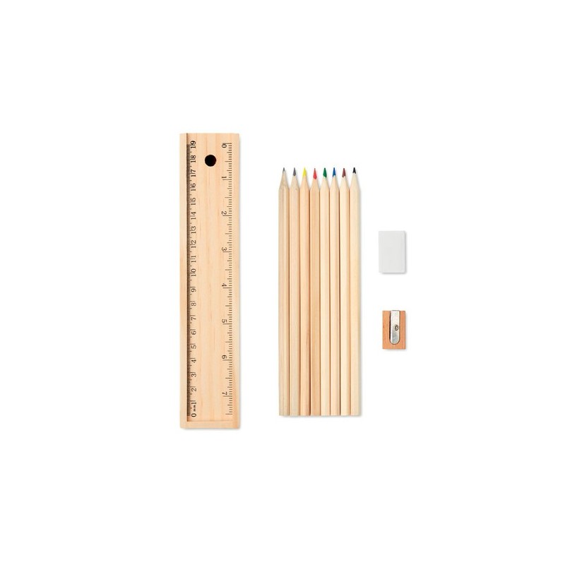 Set de 12 Crayons en Bois Personnalisés - TODO SET Matières : bois Couleurs : bois