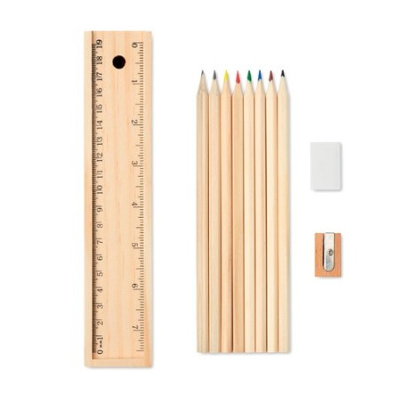 Set de 12 Crayons en Bois Personnalisés - TODO SET Matières : bois Couleurs : bois