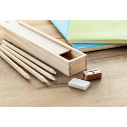 Set de 12 Crayons en Bois Personnalisés - TODO SET Matières : bois Couleurs : bois goodies publicitaire événementiel