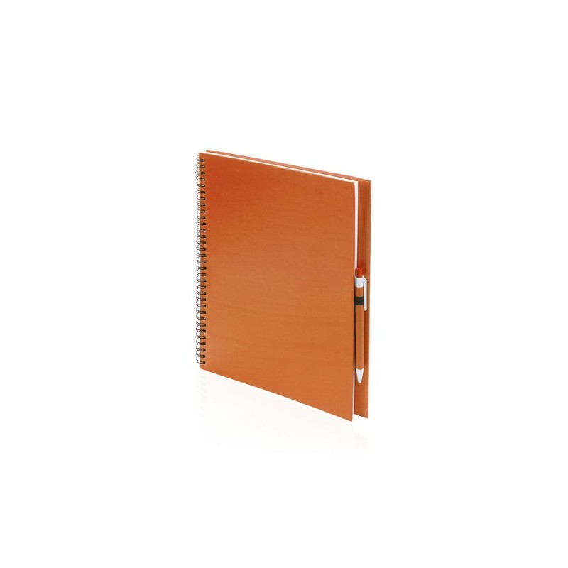Cahier Pratique Éco-responsable Personnalisé pas cher - Tecnar Matières : carton recyclé Couleurs : noir accessoire événementiel
