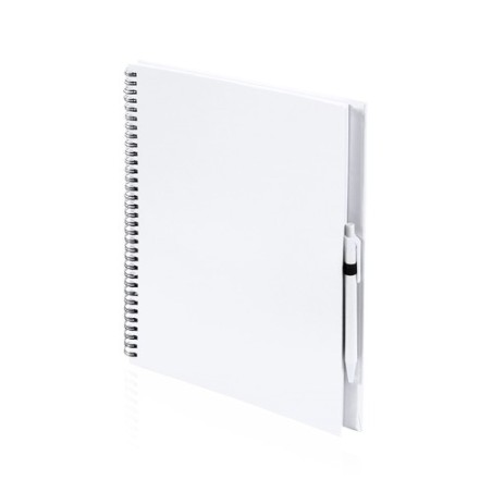 Cahier Pratique Éco-responsable Personnalisé pas cher - Tecnar Matières : carton recyclé Couleurs : rouge objet promo petit budg