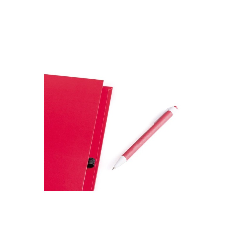Cahier Pratique Éco-responsable Personnalisé pas cher - Tecnar Matières : carton recyclé Couleurs : rouge goodies publicitaire é