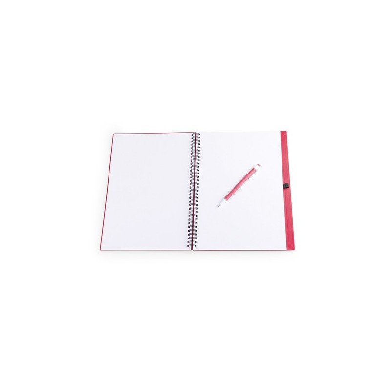 Cahier Pratique Éco-responsable Personnalisé pas cher - Tecnar Matières : carton recyclé Couleurs : rouge objet promotionnel éco