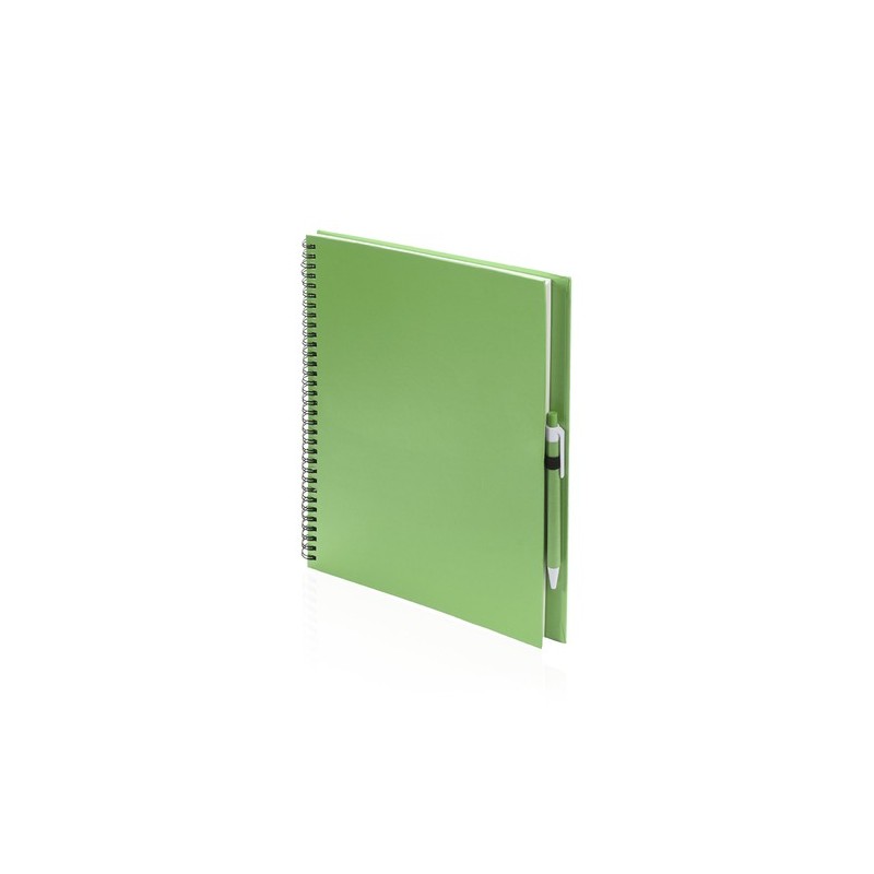 Cahier Pratique Éco-responsable Personnalisé pas cher - Tecnar Matières : carton recyclé Couleurs : rouge objet publicitaire rob