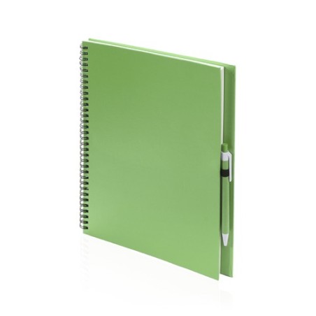 Cahier Pratique Éco-responsable Personnalisé pas cher - Tecnar Matières : carton recyclé Couleurs : rouge objet publicitaire rob